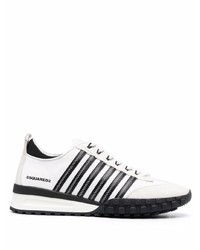 Chaussures de sport blanches et noires DSQUARED2