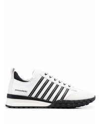 Chaussures de sport blanches et noires DSQUARED2