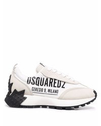 Chaussures de sport blanches et noires DSQUARED2