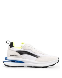 Chaussures de sport blanches et noires DSQUARED2