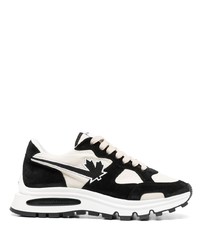 Chaussures de sport blanches et noires DSQUARED2