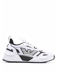 Chaussures de sport blanches et noires Ea7 Emporio Armani