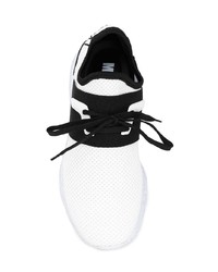 Chaussures de sport blanches et noires MSGM