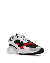 Chaussures de sport blanches et noires Philippe Model Paris