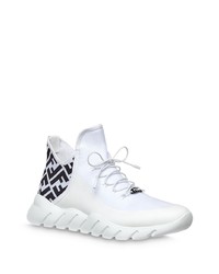 Chaussures de sport blanches et noires Fendi