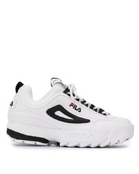 Chaussures de sport blanches et noires Fila