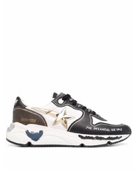 Chaussures de sport blanches et noires Golden Goose