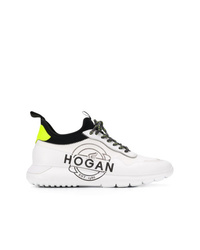 Chaussures de sport blanches et noires Hogan