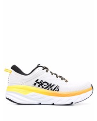 Chaussures de sport blanches et noires Hoka One One