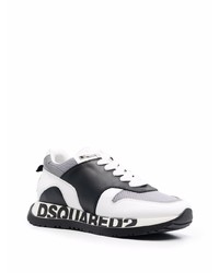 Chaussures de sport blanches et noires DSQUARED2