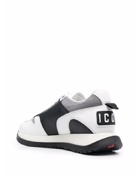 Chaussures de sport blanches et noires DSQUARED2