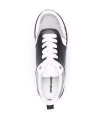 Chaussures de sport blanches et noires DSQUARED2