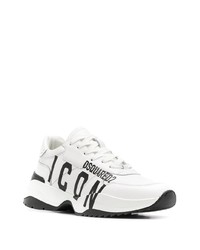 Chaussures de sport blanches et noires DSQUARED2