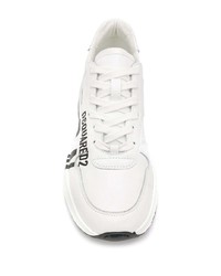 Chaussures de sport blanches et noires DSQUARED2