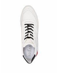 Chaussures de sport blanches et noires Hogan