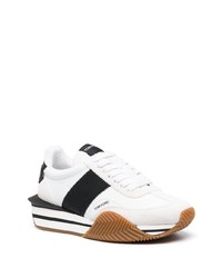 Chaussures de sport blanches et noires Tom Ford