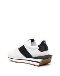 Chaussures de sport blanches et noires Tom Ford