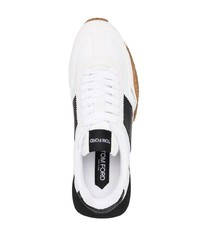 Chaussures de sport blanches et noires Tom Ford