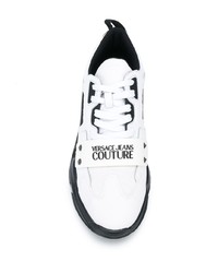 Chaussures de sport blanches et noires VERSACE JEANS COUTURE
