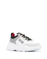 Chaussures de sport blanches et noires VERSACE JEANS COUTURE