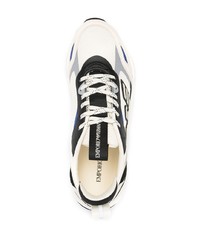 Chaussures de sport blanches et noires Emporio Armani