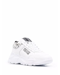 Chaussures de sport blanches et noires VERSACE JEANS COUTURE