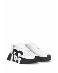 Chaussures de sport blanches et noires Dolce & Gabbana