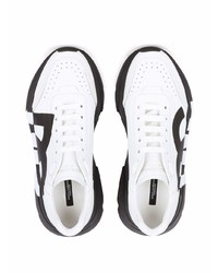 Chaussures de sport blanches et noires Dolce & Gabbana