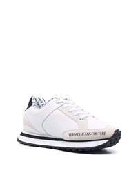 Chaussures de sport blanches et noires VERSACE JEANS COUTURE