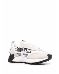 Chaussures de sport blanches et noires DSQUARED2