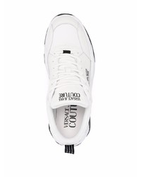 Chaussures de sport blanches et noires VERSACE JEANS COUTURE