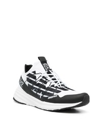 Chaussures de sport blanches et noires Ea7 Emporio Armani