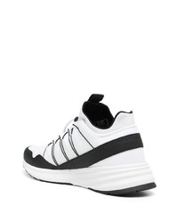 Chaussures de sport blanches et noires Ea7 Emporio Armani