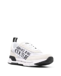 Chaussures de sport blanches et noires VERSACE JEANS COUTURE