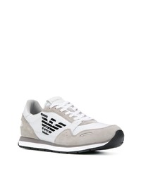 Chaussures de sport blanches et noires Emporio Armani