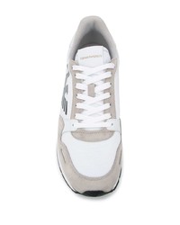 Chaussures de sport blanches et noires Emporio Armani