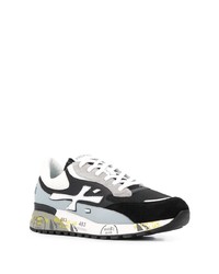 Chaussures de sport blanches et noires Premiata