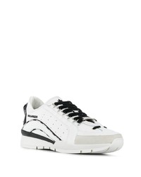 Chaussures de sport blanches et noires DSQUARED2