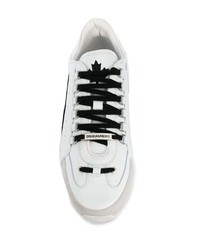 Chaussures de sport blanches et noires DSQUARED2