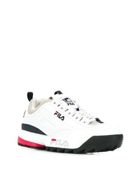 Chaussures de sport blanches et noires Fila