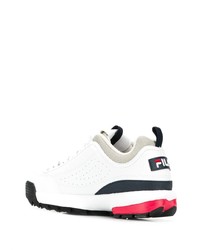 Chaussures de sport blanches et noires Fila