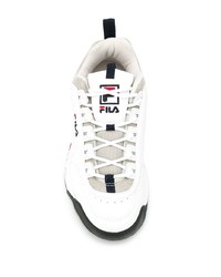 Chaussures de sport blanches et noires Fila