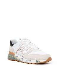 Chaussures de sport blanches et noires Premiata