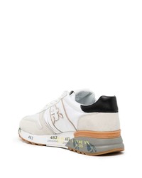 Chaussures de sport blanches et noires Premiata