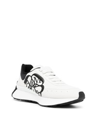 Chaussures de sport blanches et noires Alexander McQueen