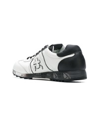 Chaussures de sport blanches et noires Premiata