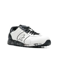 Chaussures de sport blanches et noires Premiata