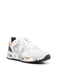 Chaussures de sport blanches et noires Premiata