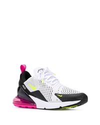 Chaussures de sport blanches et noires Nike