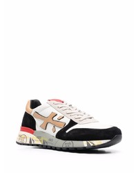 Chaussures de sport blanches et noires Premiata